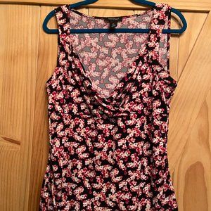 White House Black Market pink flower tank top